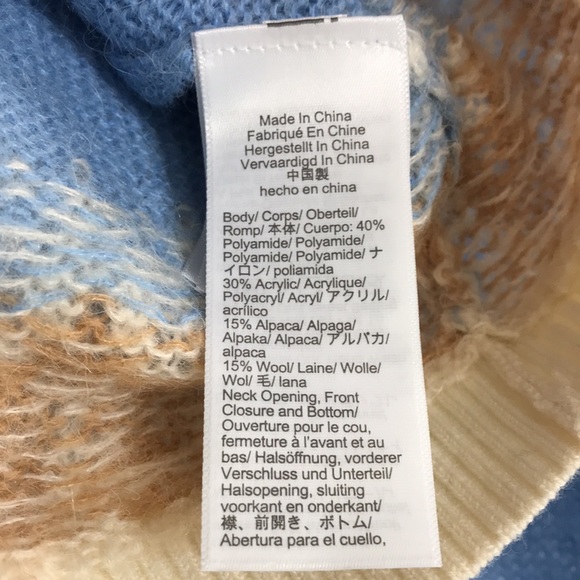 NWT J.CREW Fair Isle cardigan sweater in brushed yarn - Picture 11 of 12